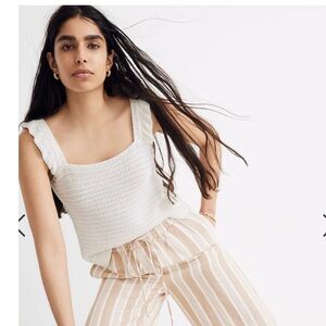 Madewell boho ruffle-strap tank